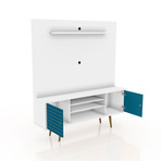 Marcy 63" Freestanding Entertainment Center (White)