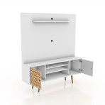 Marcy 63" Freestanding Entertainment Center (White)