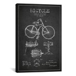 Bike Charcoal Patent Blueprint // Aged Pixel (12"W x 18"H x 0.75"D)