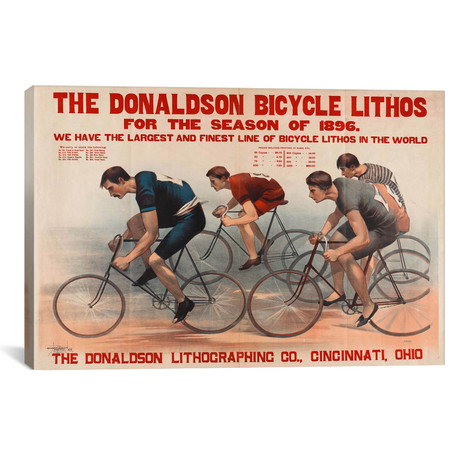 Donaldson Bicycle Lithos for 1896 Season // Print Collection (26"W x 18"H x 0.75"D)