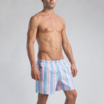 1104 Swimming Shorts // Pink + Light Blue (XL)