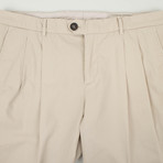 Cotton Pleated Casual Pants // Beige (Euro: 52)