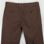 Cotton Single Pleat Casual Pants // Brown (Euro: 44)