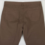 Cotton Blend Casual Pants // Dark Brown (Euro: 44)