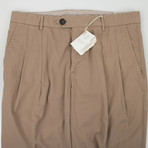 Cotton Pleated Casual Pants // Brown (Euro: 50)