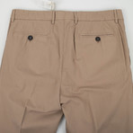 Cotton Pleated Casual Pants // Brown (Euro: 44)