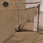Cotton Blend Casual Pants // Brown (Euro: 44)