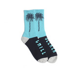 Seeker Palm Socks // Aqua (Aqua)