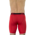 9" Boxer Brief // Polyester-Spandex // Red (XS)