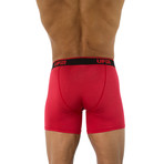 Bamboo 6" Boxer Briefs // Red (XS)