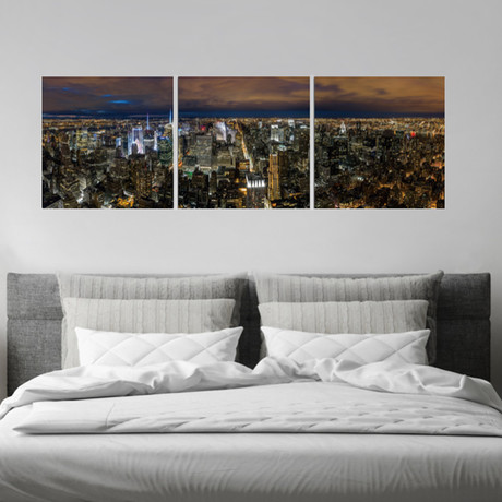 NYC at Night (20"W x 20"H // Canvas)