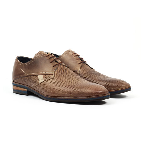 Textured Dress Shoe // Taupe (US: 6.5)