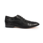 Textured Cap Toe Oxford Dress Shoes // Black (US: 6)