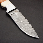 Victorio Apache Warrior Damascus Steel Dual Bolster Hunting Knife