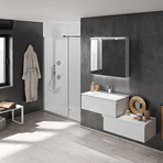 Royo VIDA // Wall-Hung Bathroom Vanity Cabinet + Sliding Drawer + Sink // White (24")