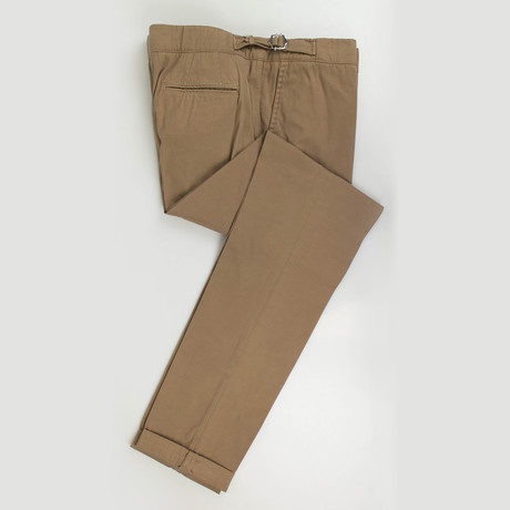 Cotton Blend Casual Pants // Brown (Euro: 44)