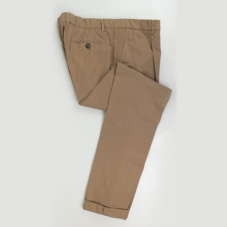 Cotton Single Pleat Casual Pants // Tan (Euro: 44)