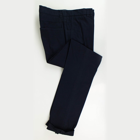 Cotton Blend Casual Pants // Oxford Blue (Euro: 44)