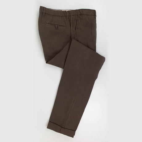 Linen Casual Pants // Brown (Euro: 44)