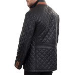 Quilted Snap Button Jacket // Black (L)