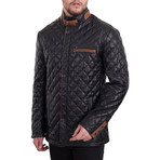Quilted Snap Button Jacket // Black (S)