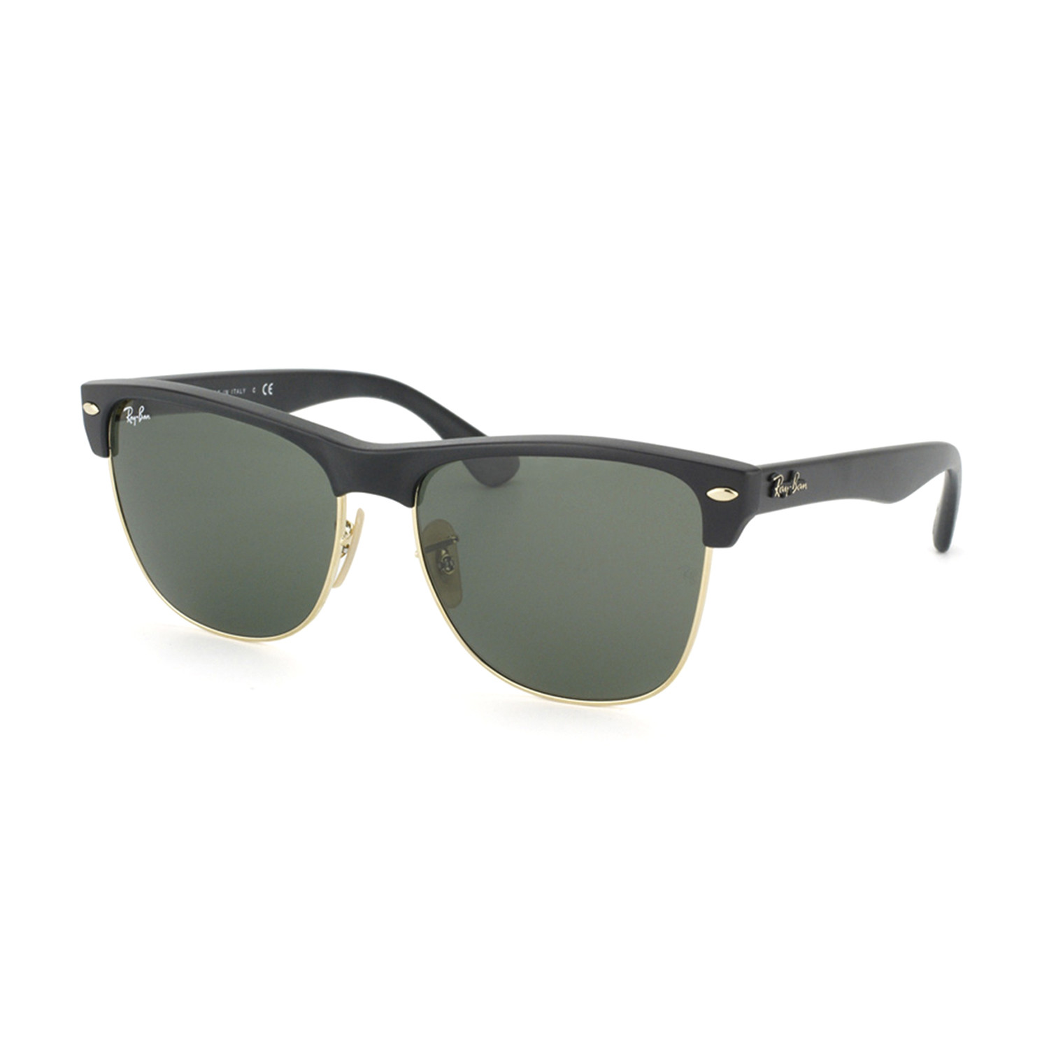 Oversized Clubmaster // Black + Green - Ray-Ban® - Touch of Modern