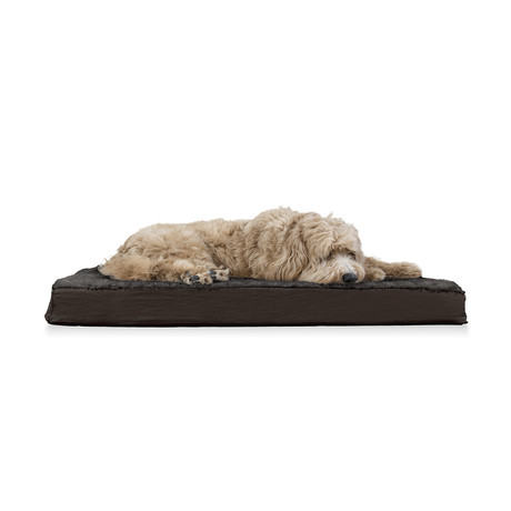 Ultra Plush Cooling Gel Top Dog Bed // Chocolate (Small)