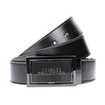 Versace Collection // Rectangle Buckle Belt // Black