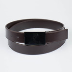 Medusa Head Inscribed Belt // Brown