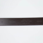 Medusa Head Inscribed Belt // Brown