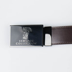 Medusa Head Inscribed Belt // Brown