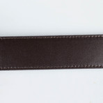 Medusa Head Mid Buckle Belt // Brown