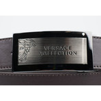 Medusa Metal Plate Belt // Brown