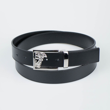 Medusa Buckle Belt // Black