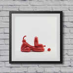 Happy POPek Giclee Print // Red (23.6"W x 23.6"H)