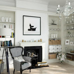 Howling Giclee Print // Black (23.6"W x 23.6"H)