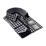 Amedeo Exclusive // Reversible Cuff Button-Down Shirt // Black + White Checkers (2XL)