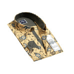 Amedeo Exclusive // Reversible Cuff Button-Down Shirt // Yellow Floral (2XL)