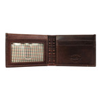 Stitched Slimster Genuine Leather Wallet (Cognac)