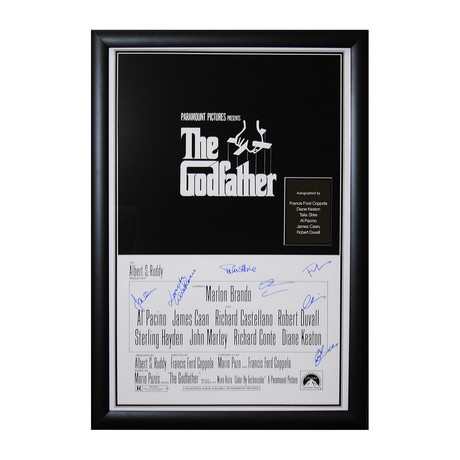 Framed Autographed Poster // The Godfather