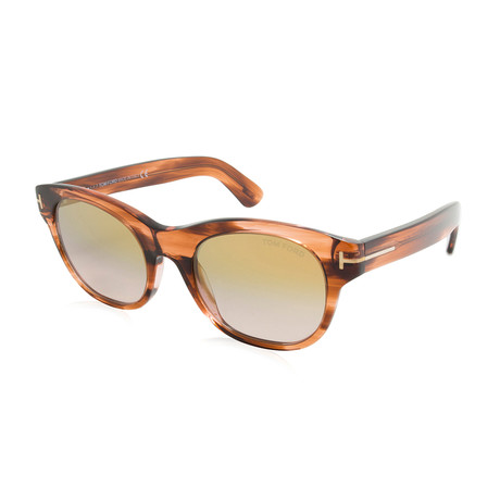 Tom Ford // Women's Alley Sunglasses // Light Havana + Brown