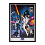 Framed Movie Poster + Signed Photo Insert // Star Wars Episode IV: A New Hope