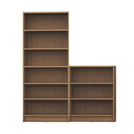 Marcel 2-Piece Bookcase // Wide Shelves