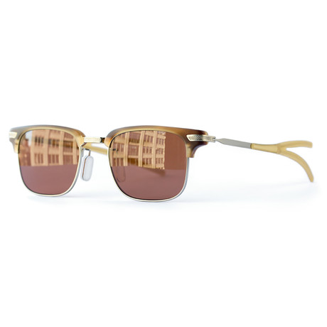 Byrd Sunglasses // Chestnut + White Gold