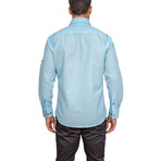 Moshe Long-Sleeve Button-Up Shirt // Turquoise (3XL)