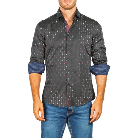 Olen Long-Sleeve Button-Up Shirt // Black (3XL)