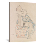 Seated Figure with Gathered Up Skirt // Gustav Klimt (26"W x 18"H x 0.75"D)