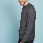 Three Button Henley French Terry // Charcoal Heather (S)