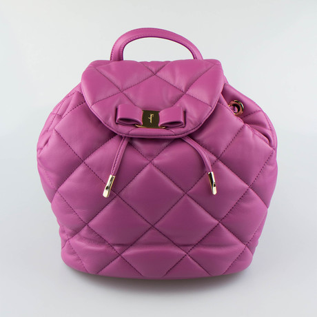 Quilted Vara Backpack // Anemone Pink