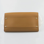 Sofia Lizard Flap Handbag // Caramel